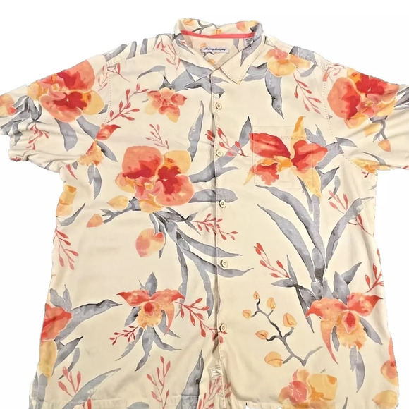 Tommy Bahama Other - 💚3 For $30 Tommy Bahama Silk Shirt Mens XL Single Stich Button Up Short Sleeve